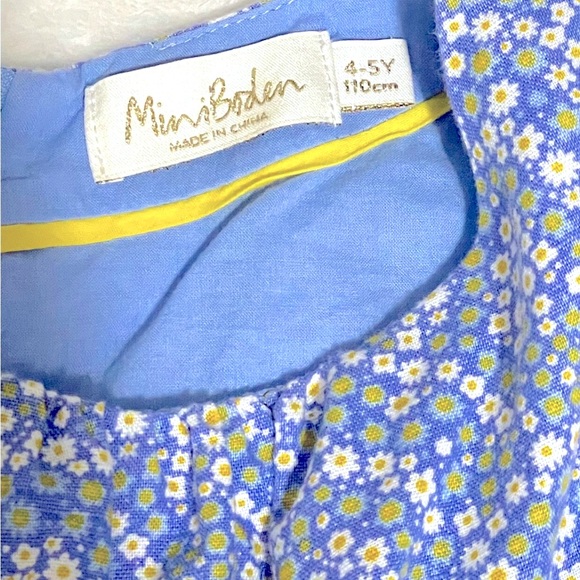 Mini Boden blue mini flower print sundress - Picture 3 of 4